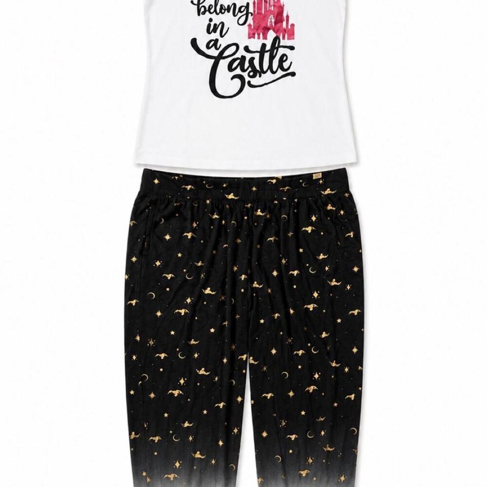 “ I belong in a castle” Disney Cindrella Castle pajama PJ Lounge set